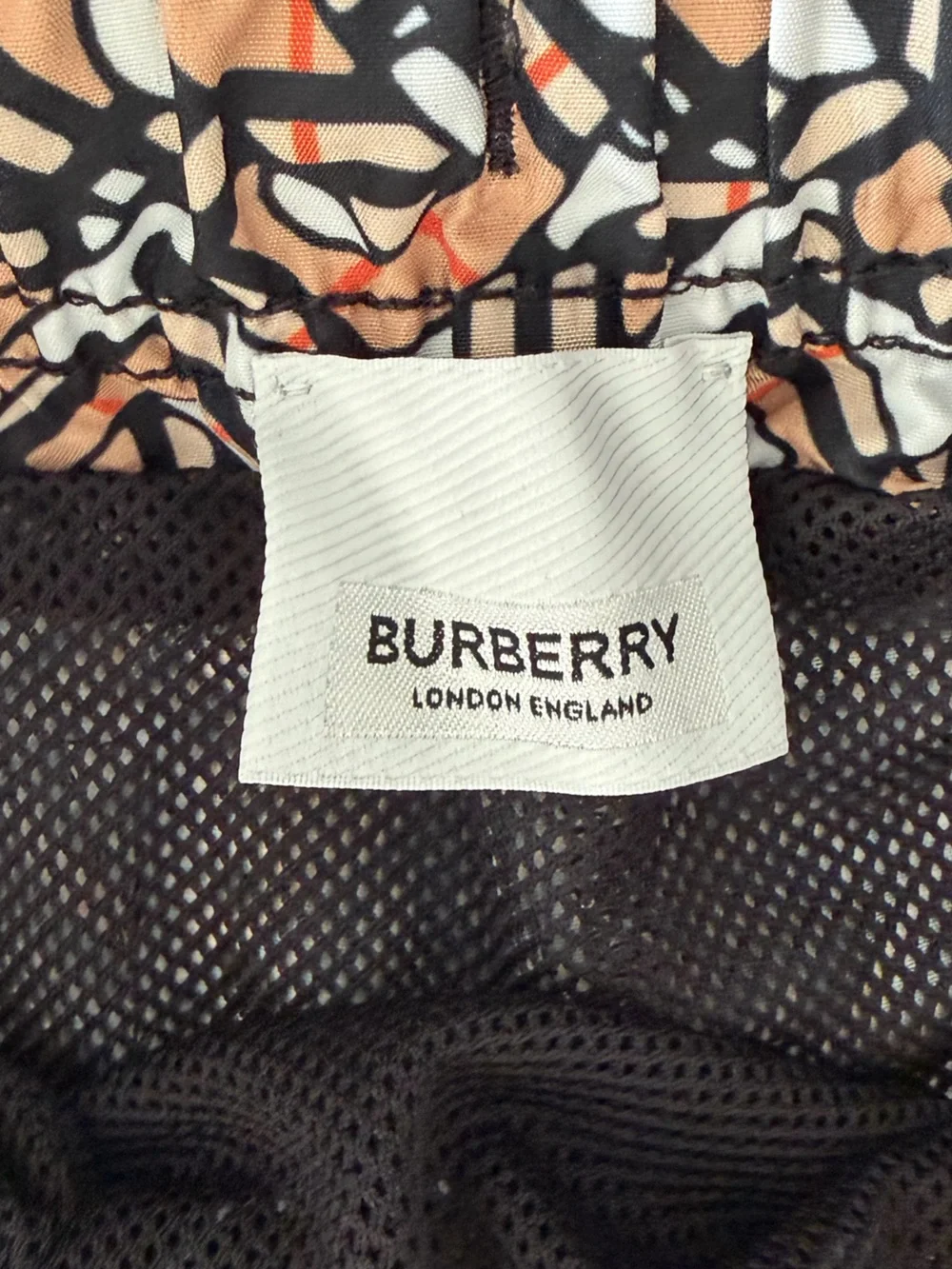 BURBERRY Boys 8Y TB monogram swim shorts